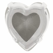Cristal serti Aurora Coeur A4831 Antique Heart 15.5x14 mm - Rhodié - Crystal x1