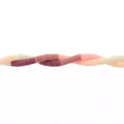 Perles Heishi rondelles  en pâte polymère 6x1mm - Mix n°13 - Bordeaux - Crème x39cm