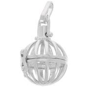 Pendentif bola de grossesse 21 mm pour boule de 16 mm - Rhodié x1|raw }}