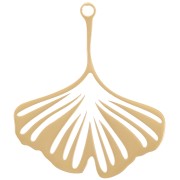 Pendentif Ginkgo 26x22 mm - Acier inoxydable 316L Doré x1|raw }}