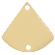 Intercalaire triangle 12x12.5 mm - Acier inoxydable 316L Doré x1