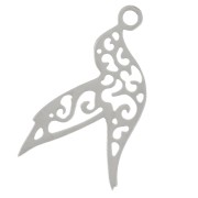 Breloque colibri ajouré 14.5x8 mm - Acier inoxydable 316L x1|raw }}