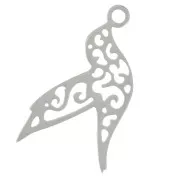 Breloque colibri ajouré 14.5x8 mm - Acier inoxydable 316L x1