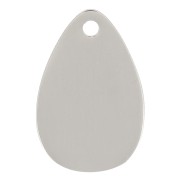 Breloque goutte 12x8 mm - Acier inoxydable 316L x1