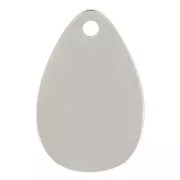 Breloque goutte 12x8 mm - Acier inoxydable 316L x1
