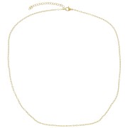 Tour de cou maille Forçat limée 1.6 mm - Acier inoxydable 316L Doré x48cm|raw }}