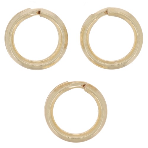 Anneaux doubles 7.2x1 mm - Gold filled (or laminé)  x5