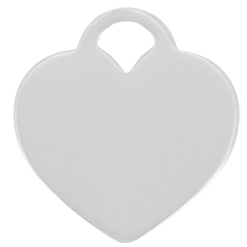 Breloque coeur 12.5x12 mm - Argent 925 x1