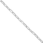 Chaîne en aluminium maille Rectangle 5.1 mm - maillons ouverts - Rhodié x1m|raw }}