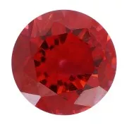 Cabochon rond 4 mm en Oxyde de Zirconium - Dark Garnet x1