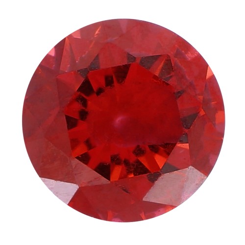 Cabochon rond 4 mm en Oxyde de Zirconium - Dark Garnet x1