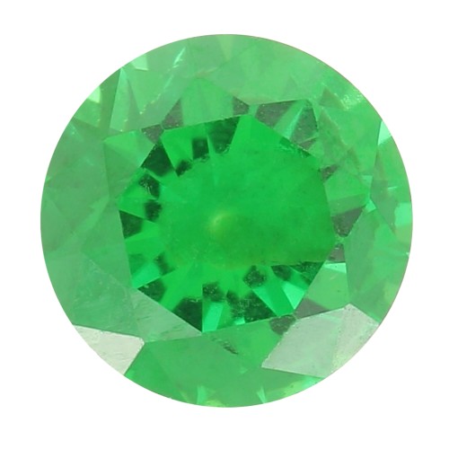 Cabochon rond 4 mm en Oxyde de Zirconium - Emerald x1