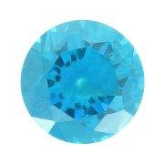 Cabochon rond 3 mm en Oxyde de Zirconium - Dark Aqua x1