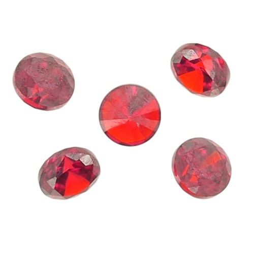 Cabochons ronds 2 mm en Oxyde de Zirconium - Dark Garnet x5