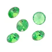 Cabochons ronds 2 mm en Oxyde de Zirconium - Emerald x5