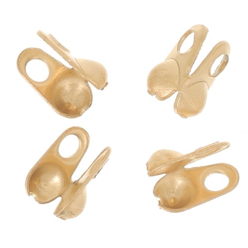 Embouts pour chaîne maille boule 1.5 mm - Acier inoxydable 304 Doré x4