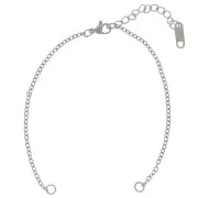 Bracelet 18 cm pour intercalaire - maille Forçat - Acier inoxydable 304 x1