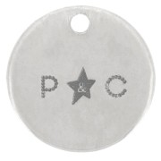 Breloques rondes personnalisées 12 mm avec logo - épaisseur 0.8 mm Argent 925 x100|raw }}