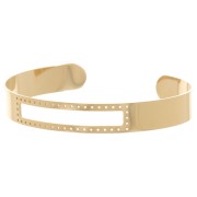 Bracelet pour tissage de perles Miyuki 10x170 mm - Acier inoxydable 316L Doré x1