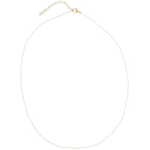 Tour de cou maille Forçat 1.2 mm - Acier inoxydable 316L Doré x47cm