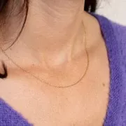 Tour de cou maille Forçat 1.2 mm - Acier inoxydable 316L Doré x48cm