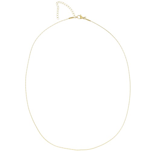 Tour de cou maille Paloma 0.9 mm - Acier inoxydable 316L Doré x48cm