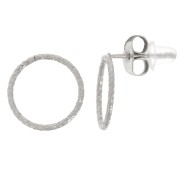 Boucles d'oreilles cercle évidé effet diamanté 12 mm - Acier inoxydable 304L x2|raw }}