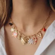 Breloque ourson 15x8 mm - Acier inoxydable 304L Doré x1