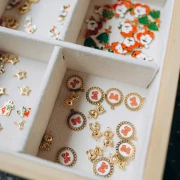 Breloque ourson 15x8 mm - Acier inoxydable 304L Doré x1