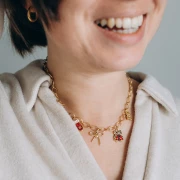 Breloque ourson 15x8 mm - Acier inoxydable 304L Doré x1