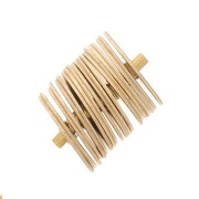 Perles rondelles Heishi - disque plat 5x0.2 mm - Acier inoxydable 304L Doré x25