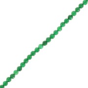 Perles rondes facettées 2.5 mm en pierre gemme  - Jade teinté - Vert foncé x38cm|raw }}