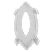 Serti griffe navette PureCrystal 4228 10x5 mm - Argenté x1