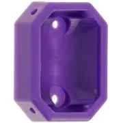 Serti octogone en plastique pour cabochon 4627 18x13 mm - Violet x1