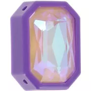 Serti octogone en plastique pour cabochon 4627 18x13 mm - Violet x1