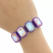 Serti octogone en plastique pour cabochon 4627 18x13 mm - Violet x1