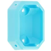 Serti octogone en plastique pour cabochon 4627 18x13 mm - Turquoise x1