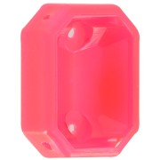 Serti octogone en plastique pour cabochon 4627 18x13 mm - Rose fluo transparent x1