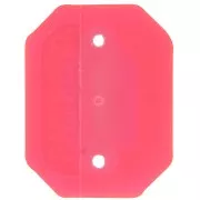 Serti octogone en plastique pour cabochon 4627 18x13 mm - Rose fluo transparent x1