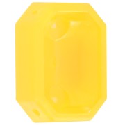 Serti octogone en plastique pour cabochon 4627 18x13 mm - Jaune transparent x1