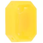 Serti octogone en plastique pour cabochon 4627 18x13 mm - Jaune transparent x1