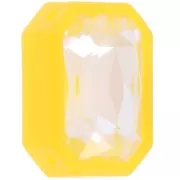 Serti octogone en plastique pour cabochon 4627 18x13 mm - Jaune transparent x1