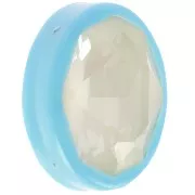 Serti ovale en plastique pour cabochon 4120 18x13 mm - Turquoise x1