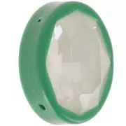 Serti ovale en plastique pour cabochon 4120 18x13 mm - Vert foncé x1
