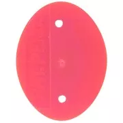 Serti ovale en plastique pour cabochon 4120 18x13 mm - Rose fluo transparent x1
