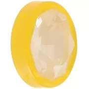Serti ovale en plastique pour cabochon 4120 18x13 mm - Jaune transparent x1