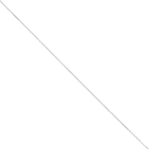 Chaîne maille Forçat alternée Fantaisie (1x1) 1.3 mm - Argent 925 x50cm