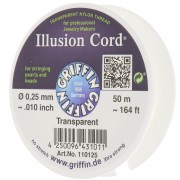 Fil nylon invisible 0.25 mm - illusion cord -  Griffin - Transparent x50m