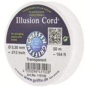 Fil nylon invisible 0.30 mm - illusion cord -  Griffin - Transparent x50m