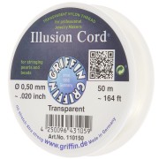 Fil nylon invisible 0.50 mm - illusion cord -  Griffin - Transparent x50m